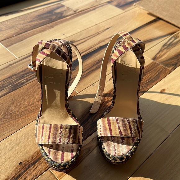 Christian Louboutin printed espadrilles heels - Picture 7 of 13